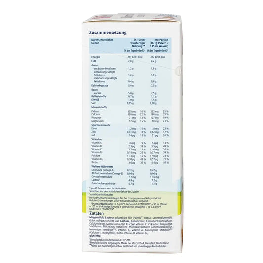 Leche infantil HiPP alemana Etapa 4 Combinada Fórmula para bebé 600g