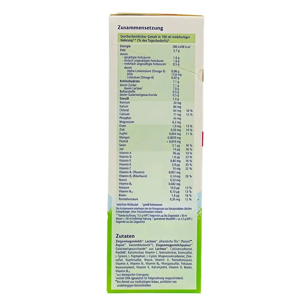 HiPP Niemiecka Organiczna Mleczna Mieszanka dla Niemowląt z Koziego Mleka Etap 2 400g