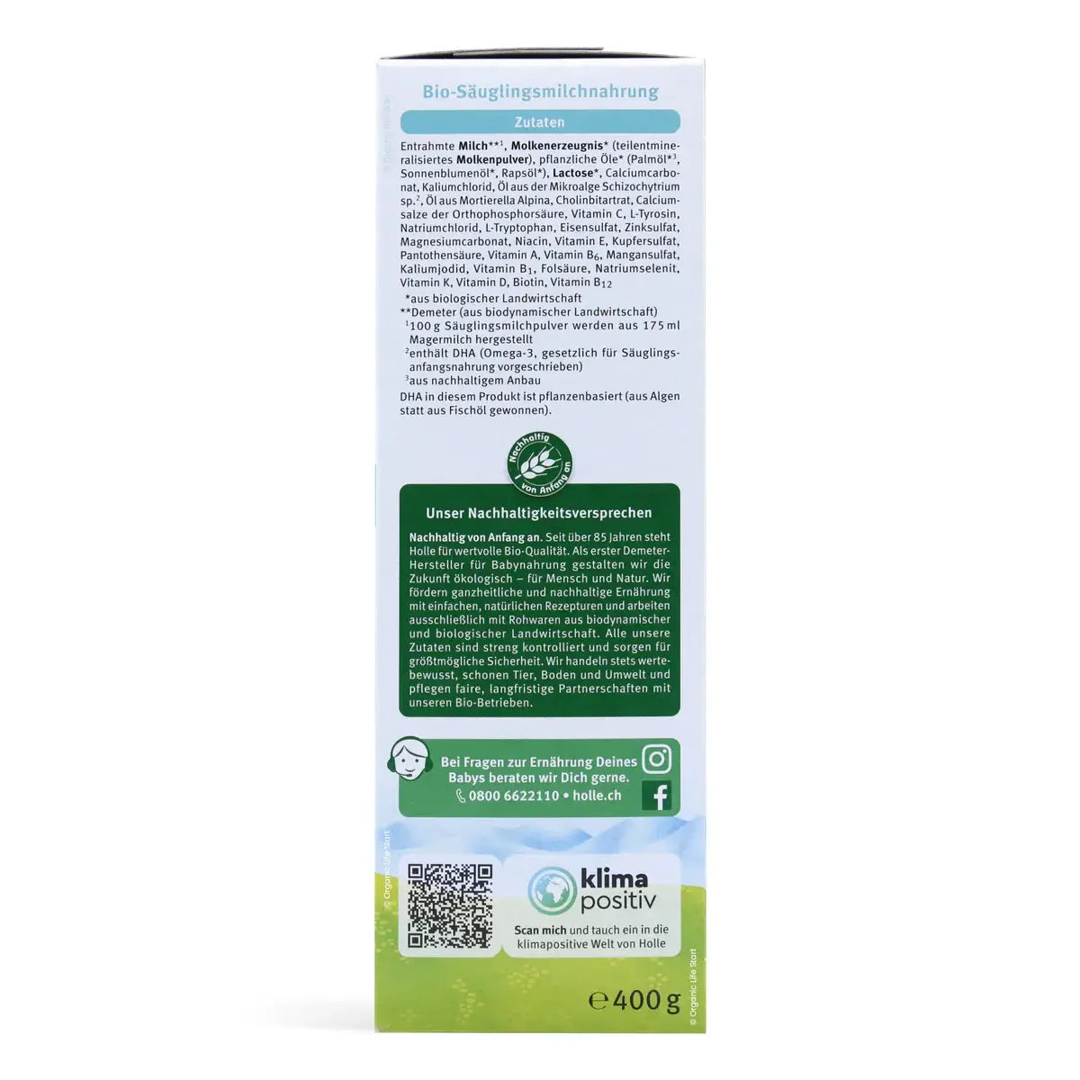 Holle PRE Organic Formula (0-6 months) 400g