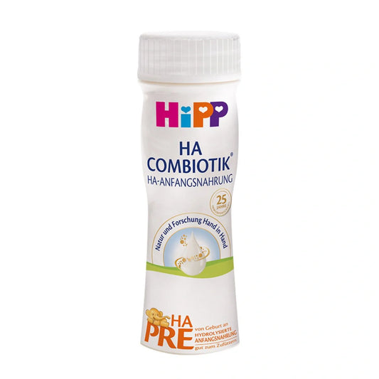 Fórmula infantil orgánica alemana HiPP Etapa PRE hipoalergénica (HA) lista para usar 200 ml (paquete de 18)