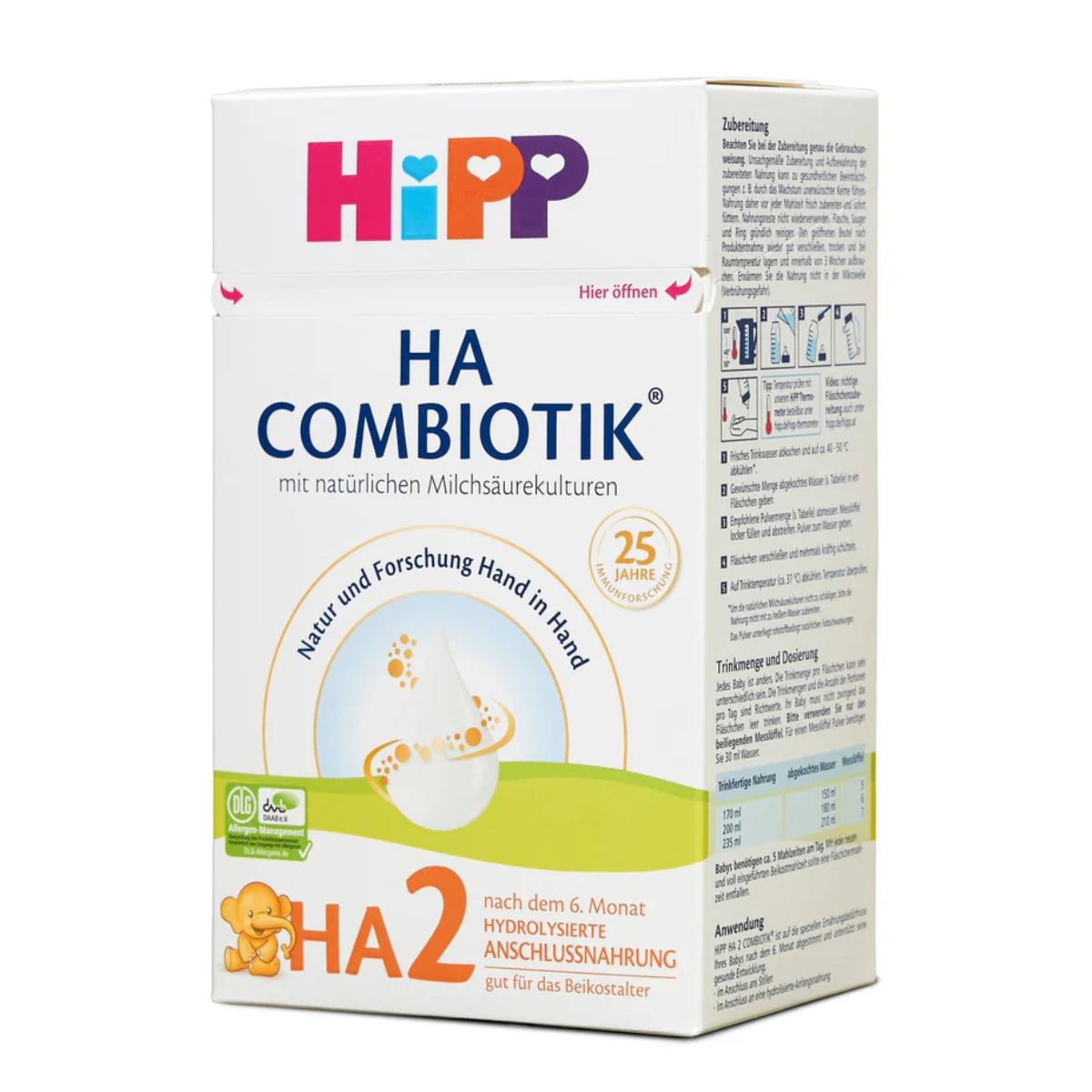 HiPP Fase 2 Hypoallergeen (HA) Biologische Babymelk 600g