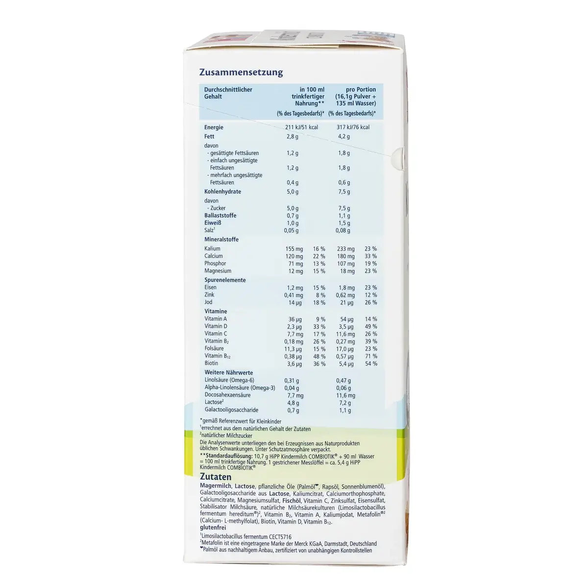 HiPP Niemiecka Mleko dla Dzieci Etap 4 Combiotic Mleko Mleczna Mieszanka dla Niemowląt 600g