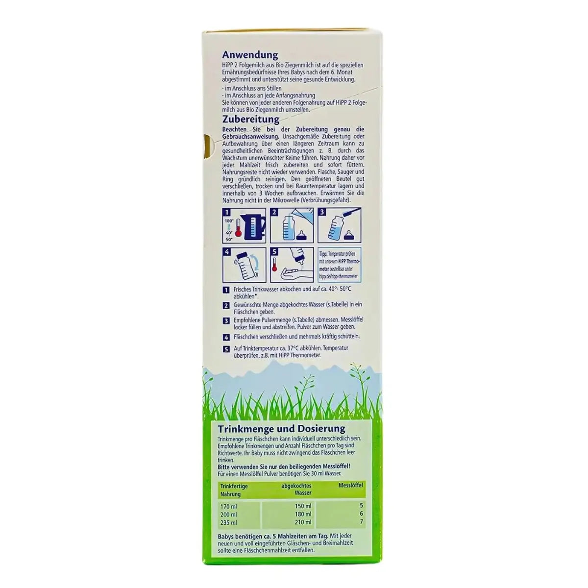 HiPP Niemiecka Organiczna Mleczna Mieszanka dla Niemowląt z Koziego Mleka Etap 2 400g