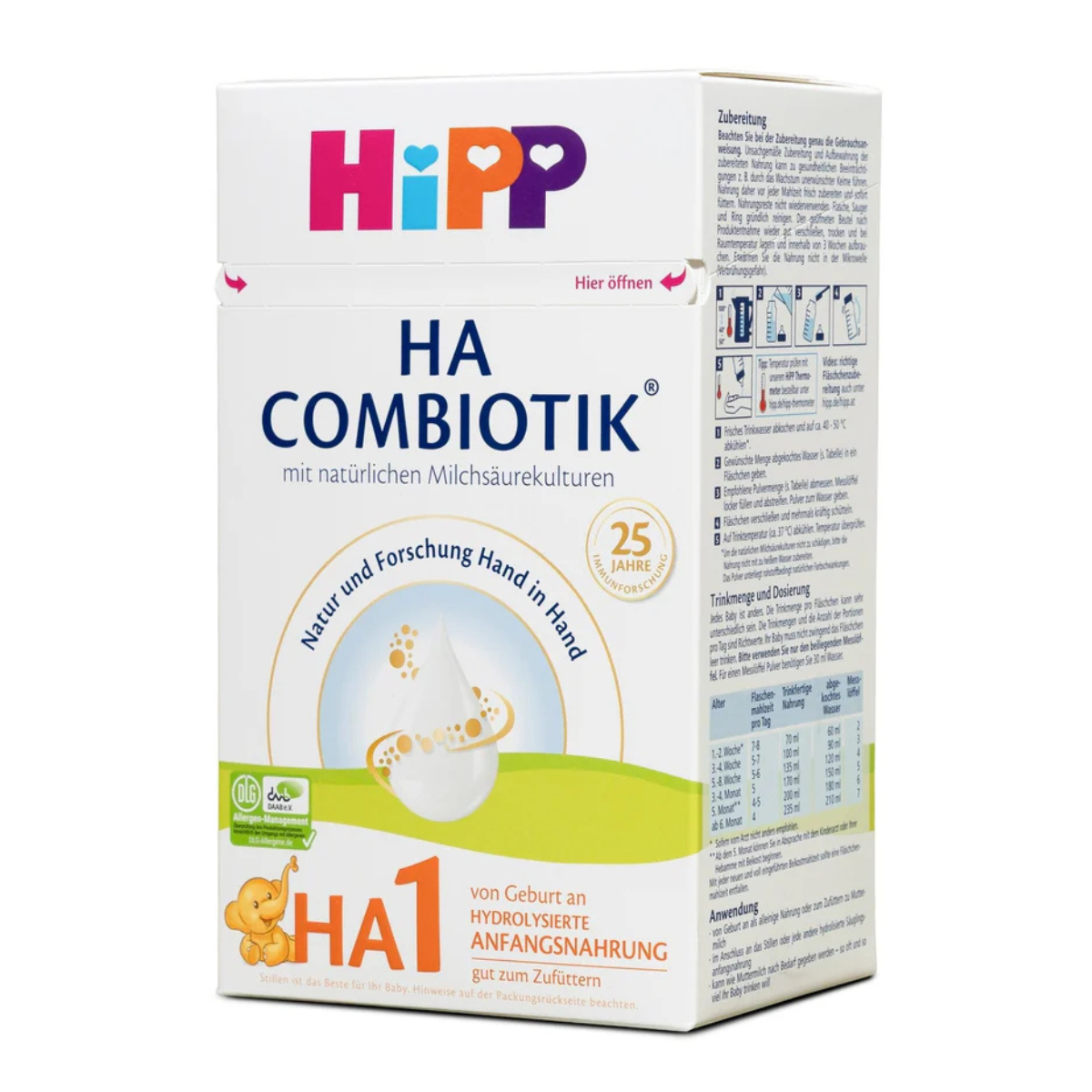 HiPP Formula organică pentru sugari etapă 1, hipoalergenică (HA) 600g