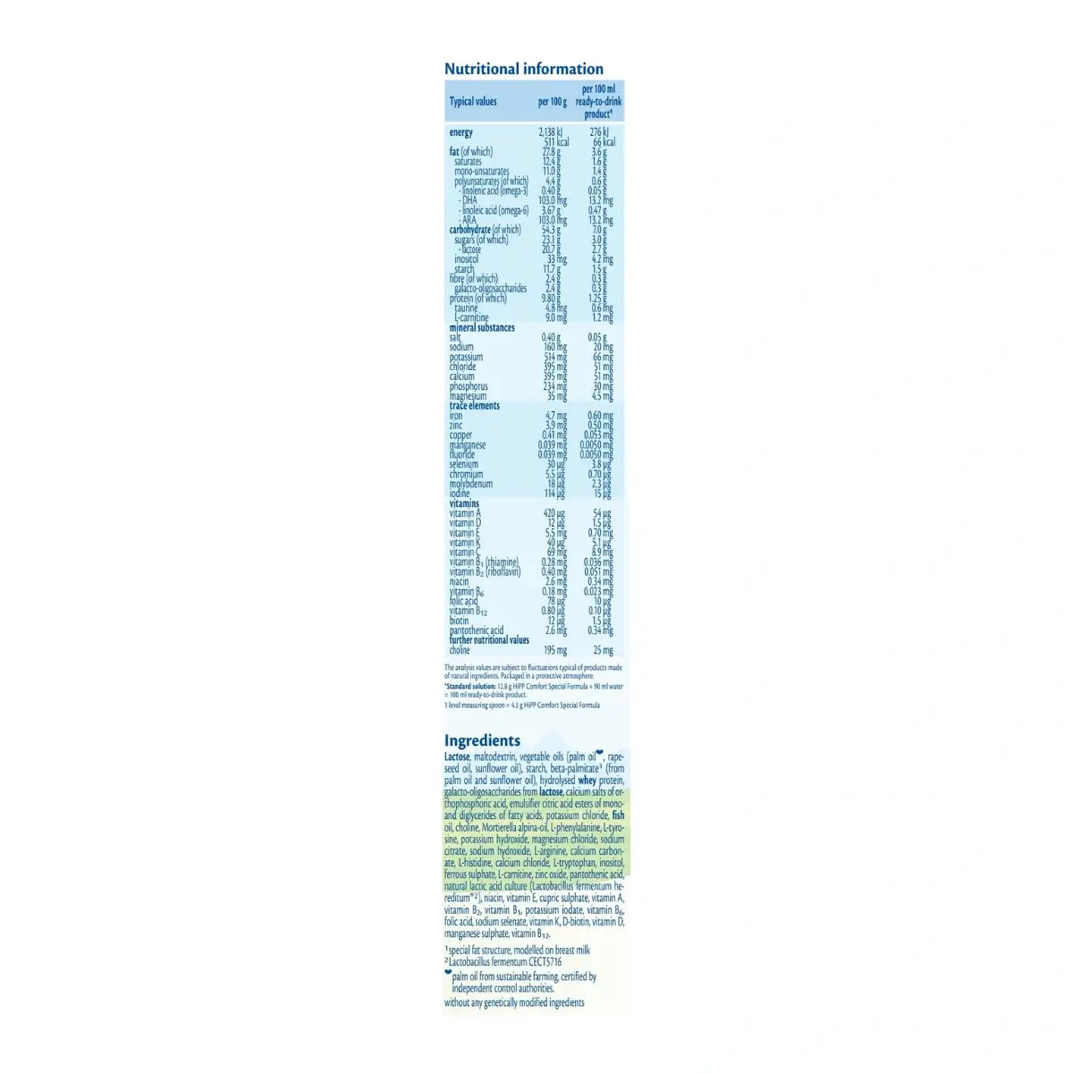 HiPP German Organic Comfort Special Formula 300g