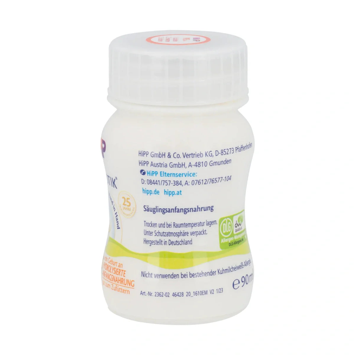 HiPP Deutsche Stufe PRE Hypoallergene (HA) Fertignahrung Bio-Babynahrung 90ml (24 PACK)