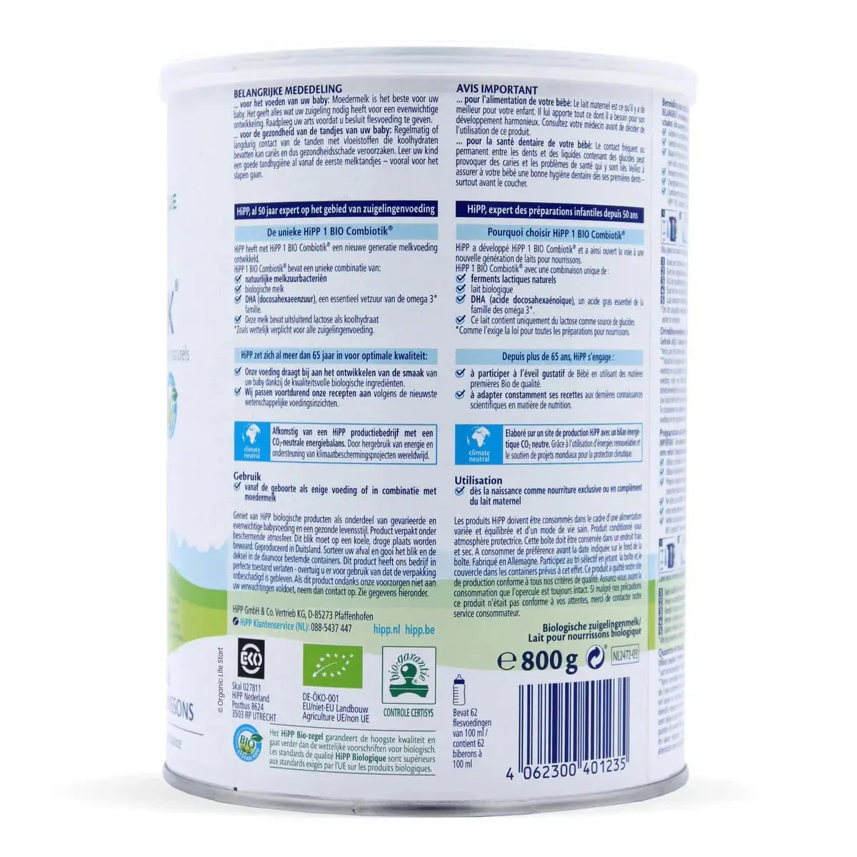 HiPP Dutch 1 Organic Combiotic Formula (0-6 months) 800g