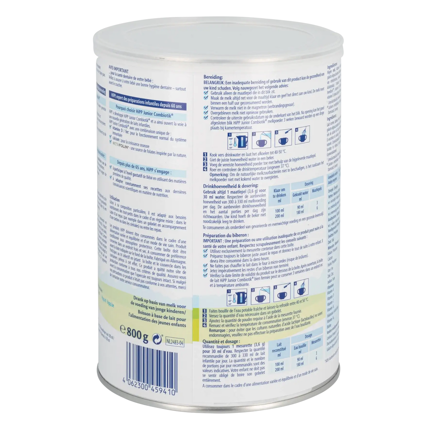 HiPP Holenderska Mieszanka Mleczna dla Niemowląt Etap 4 Junior Combiotic 800g