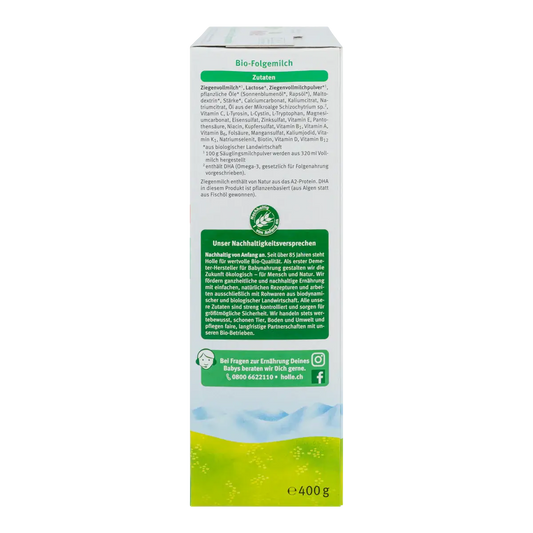 Holle Formula pentru sugari cu lapte de capră organic, etapă 4, 400g