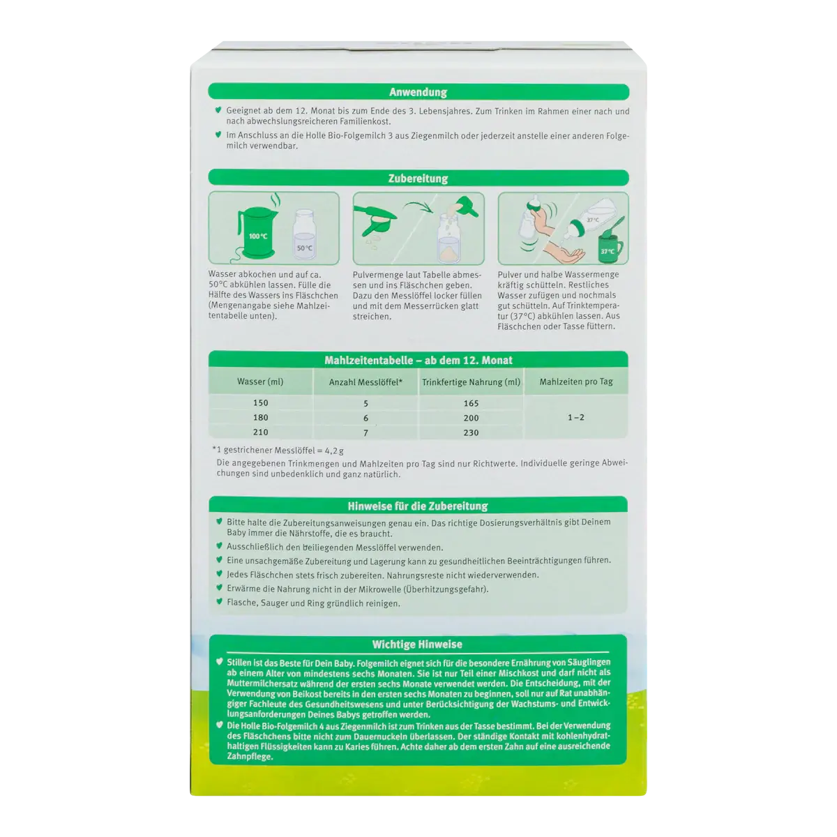 Holle 4 Organic Goat Milk Formula (12+ months) 400g