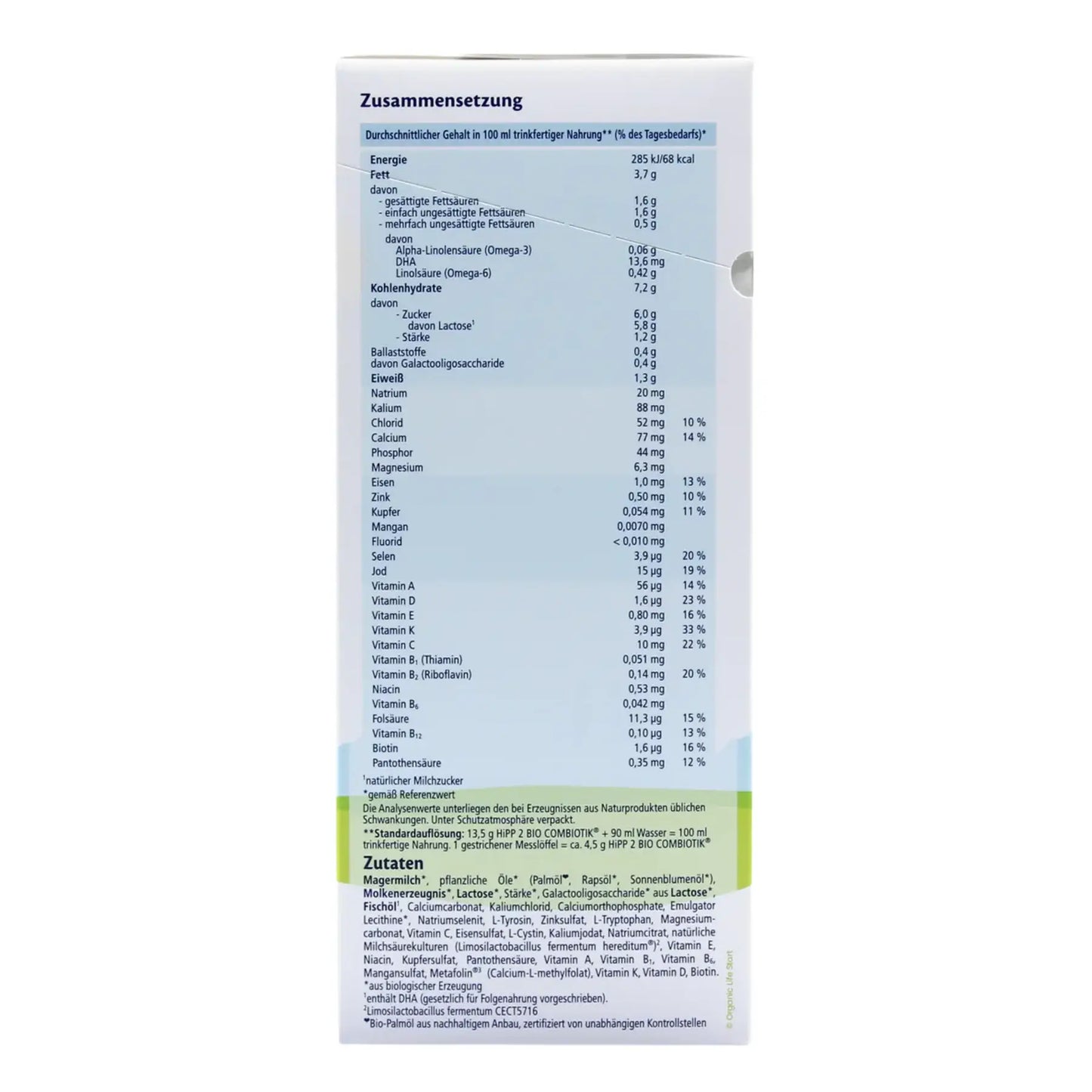 HiPP Niemiecka Organiczna Mieszanka Mleczna dla Niemowląt Etap 2 Combiotic 300g