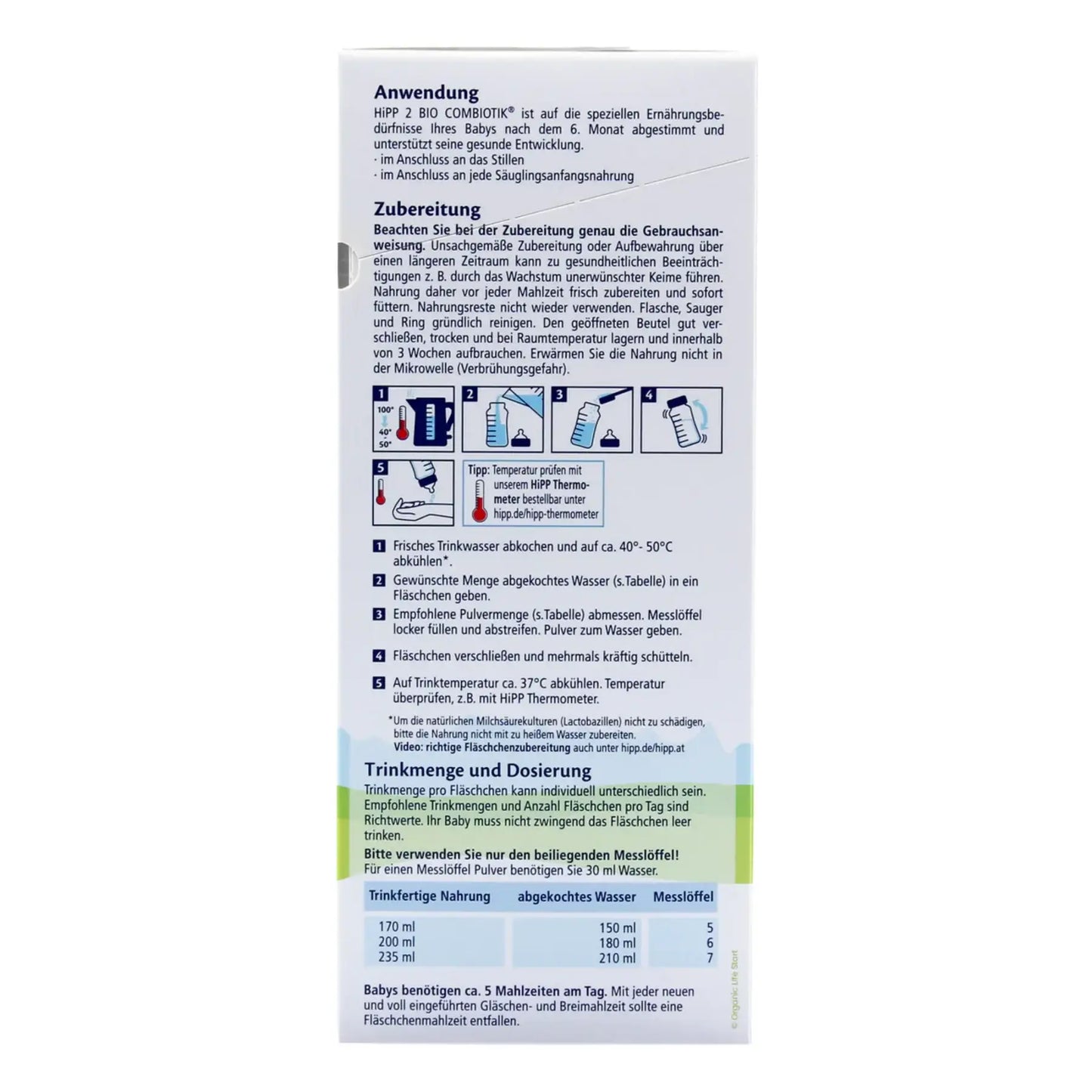 HiPP Niemiecka Organiczna Mieszanka Mleczna dla Niemowląt Etap 2 Combiotic 300g