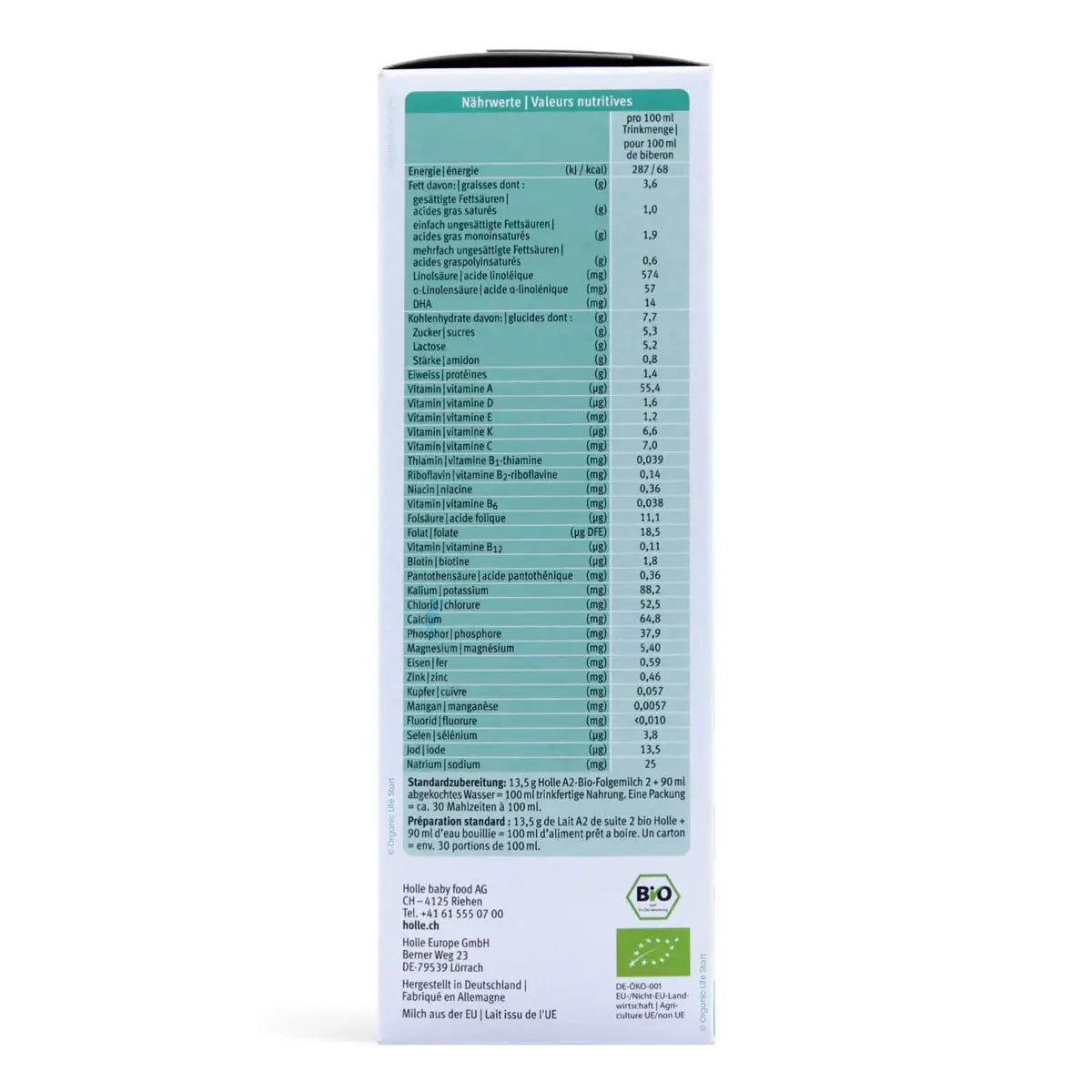 Holle 2 Organic A2 Formula (6-12 months) 400g