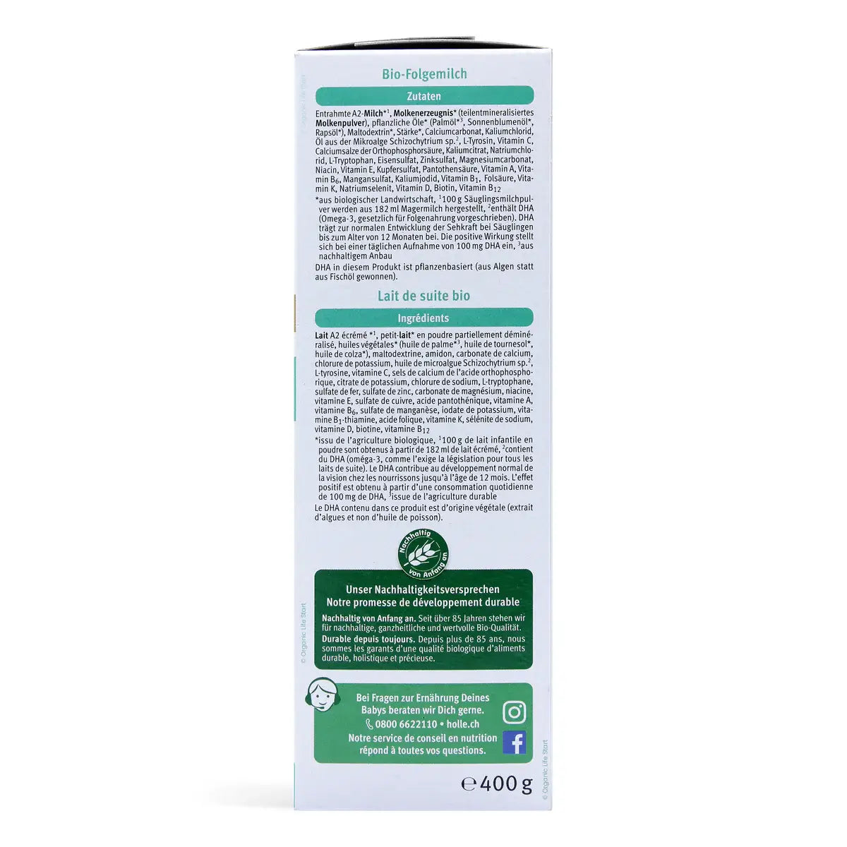 Holle 3 Organic A2 Formula (10+ months) 400g