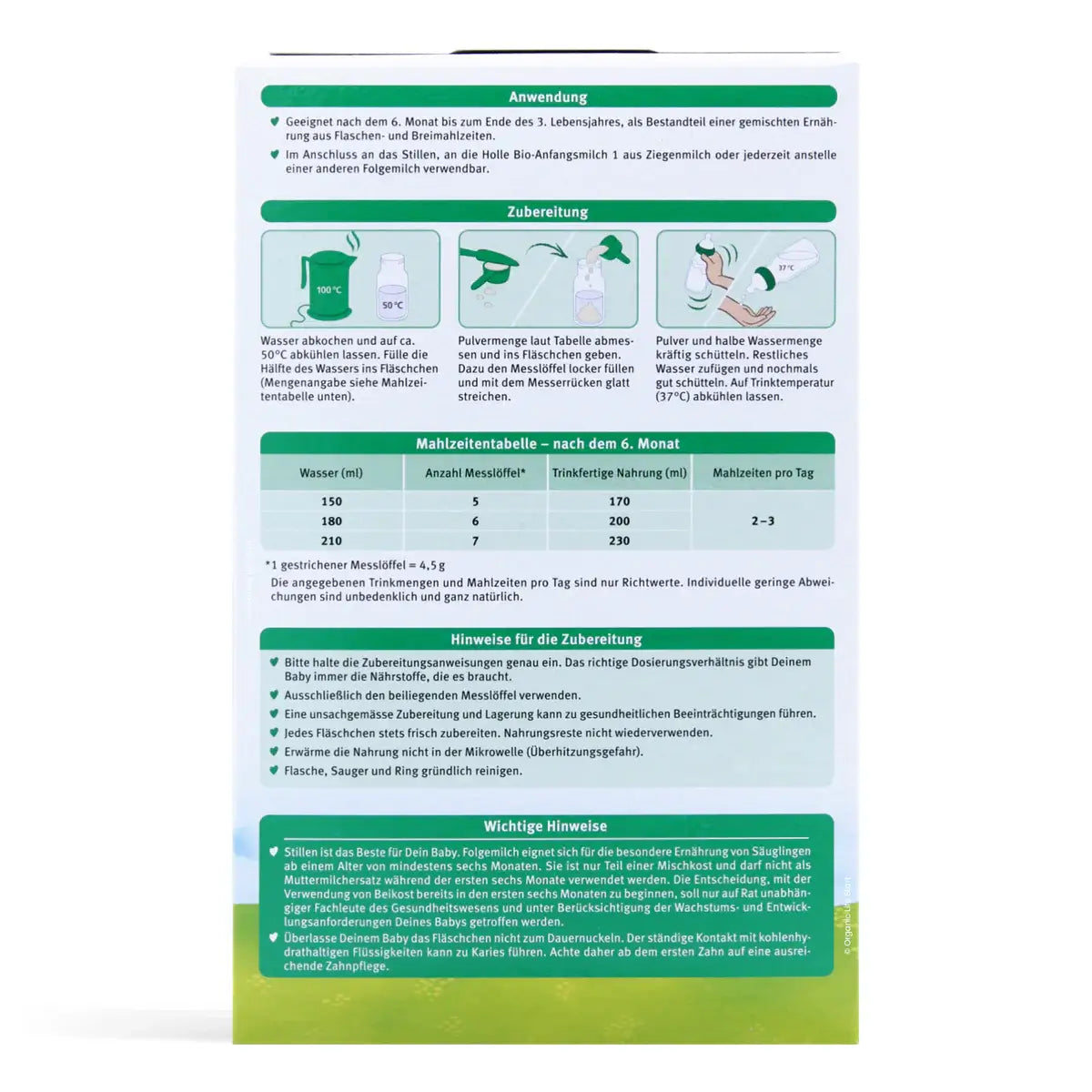 Holle 2 Organic Goat Milk Formula (6-10 months) 400g