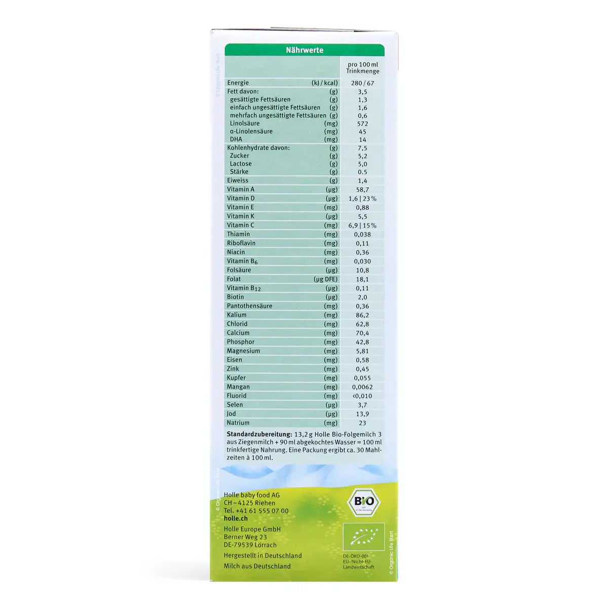 Holle 3 Organic Goat Milk Formula (10-12 months) 400g