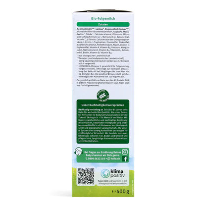 Holle 3 Organic Goat Milk Formula (10-12 months) 400g