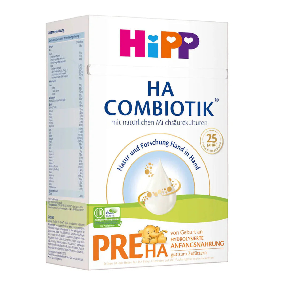 HiPP Etap PRE Hipoalergiczna (HA) Organiczna Mleczna Mieszanka dla Niemowląt 600g