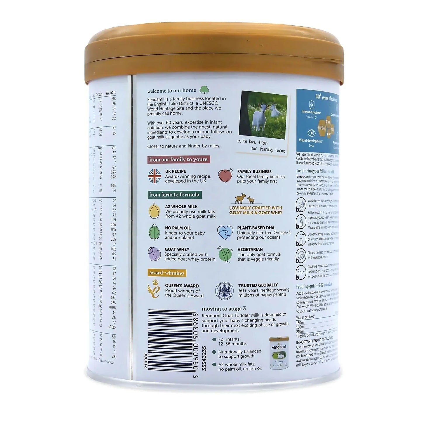 Kendamil Latte di Capra per Bambini Formula Fase 2 800g