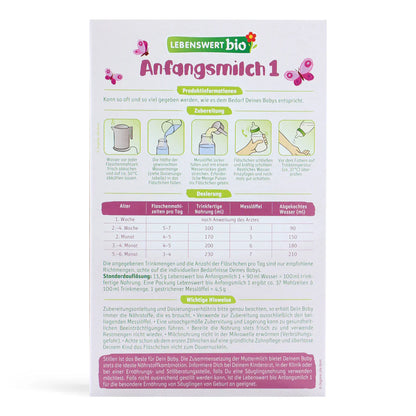 Lebenswert Bio Stage 1 Organic Baby Formula 500g
