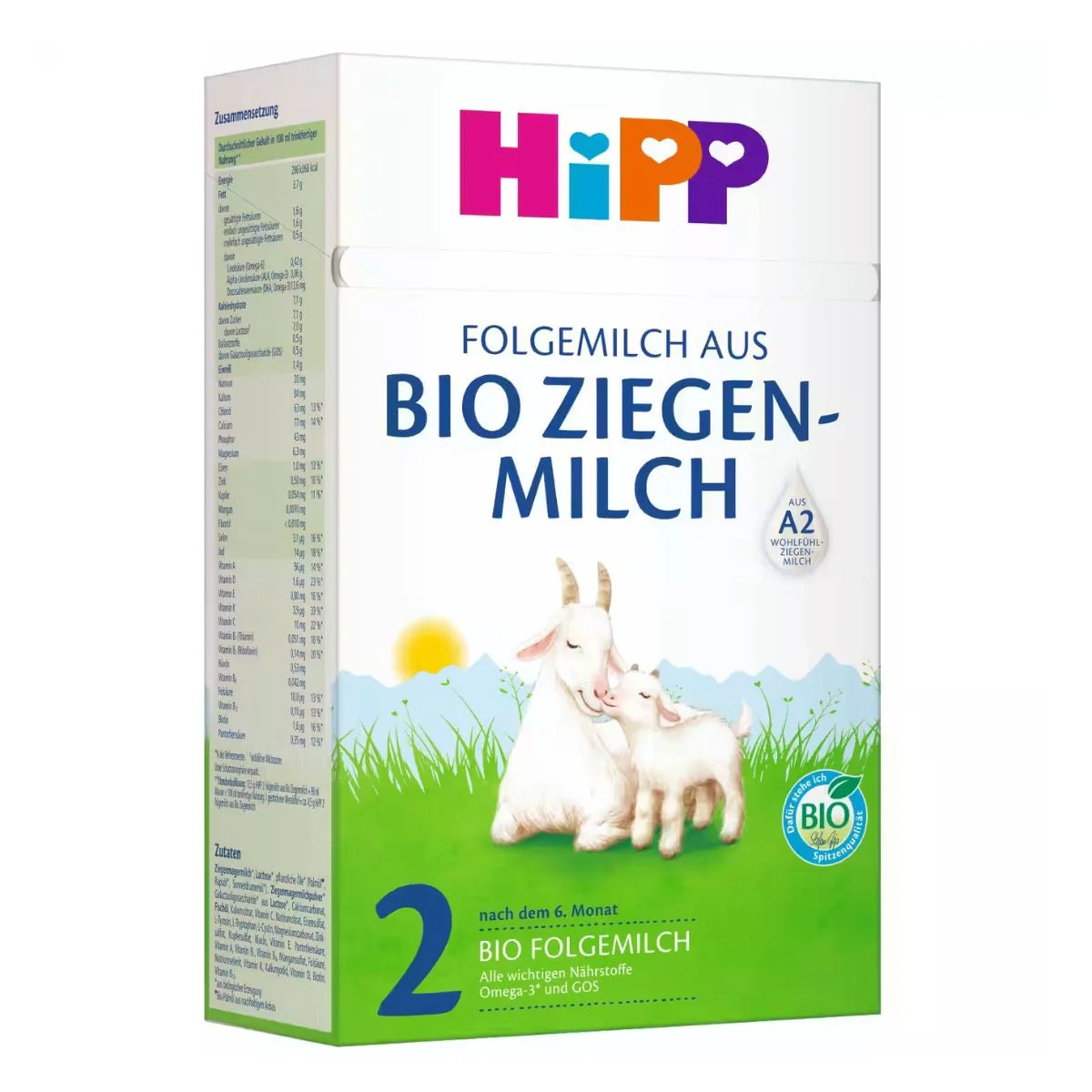 HiPP Niemiecka Organiczna Mleczna Mieszanka dla Niemowląt z Koziego Mleka Etap 2 400g